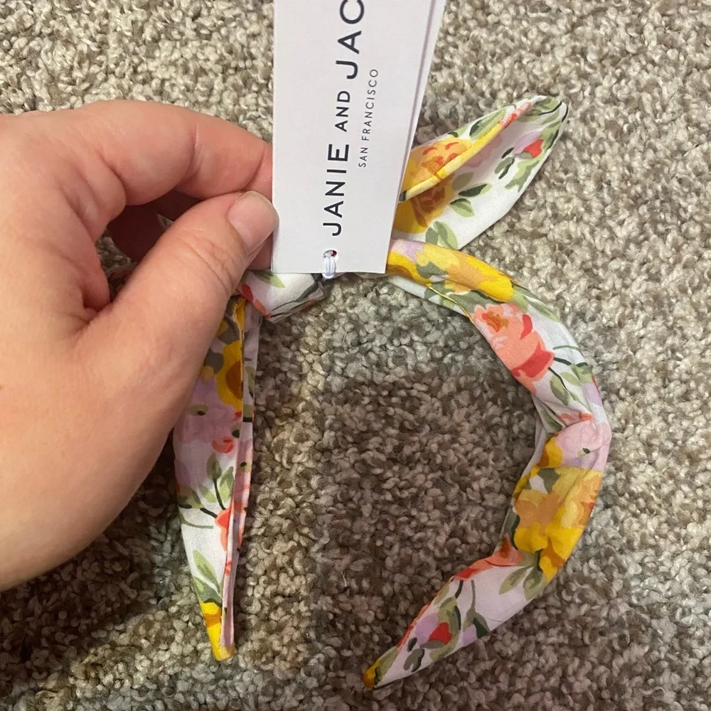 Janie and Jack Floral Print Headband with Bow